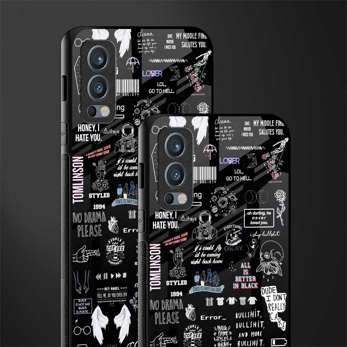 all is better in black glass case for oneplus nord 2 5g image-2