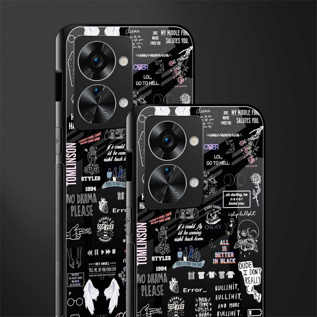 all is better in black glass case for phone case | glass case for oneplus nord 2t 5g