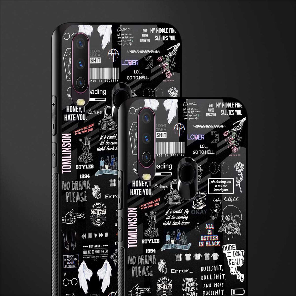 all is better in black glass case for vivo y17 image-2