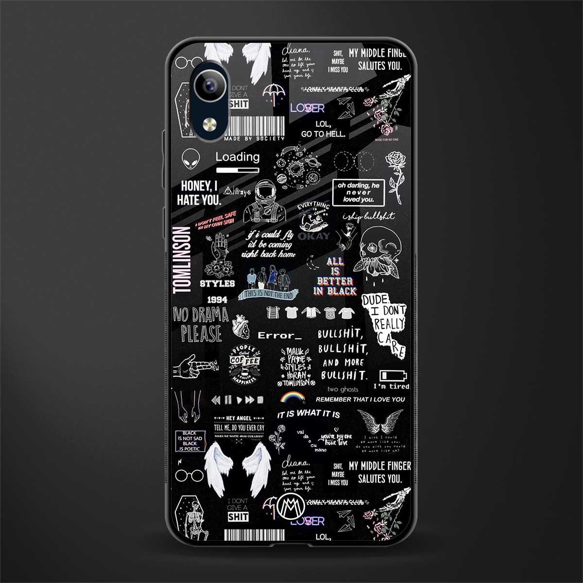 all is better in black glass case for vivo y90 image