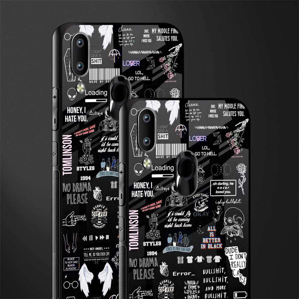 all is better in black glass case for vivo y95 image-2