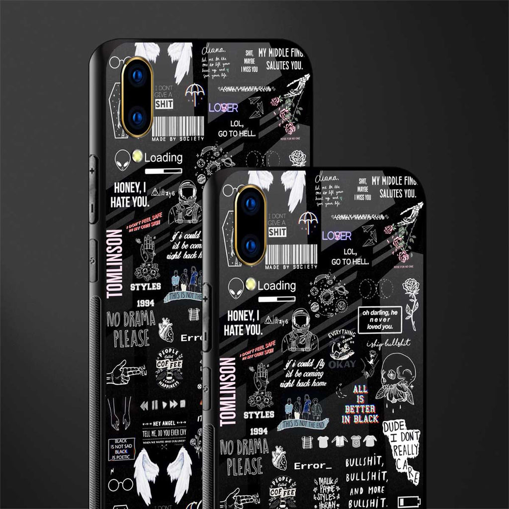 all is better in black glass case for vivo v11 pro image-2