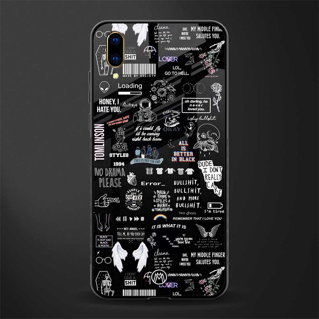 all is better in black glass case for vivo v11 pro image