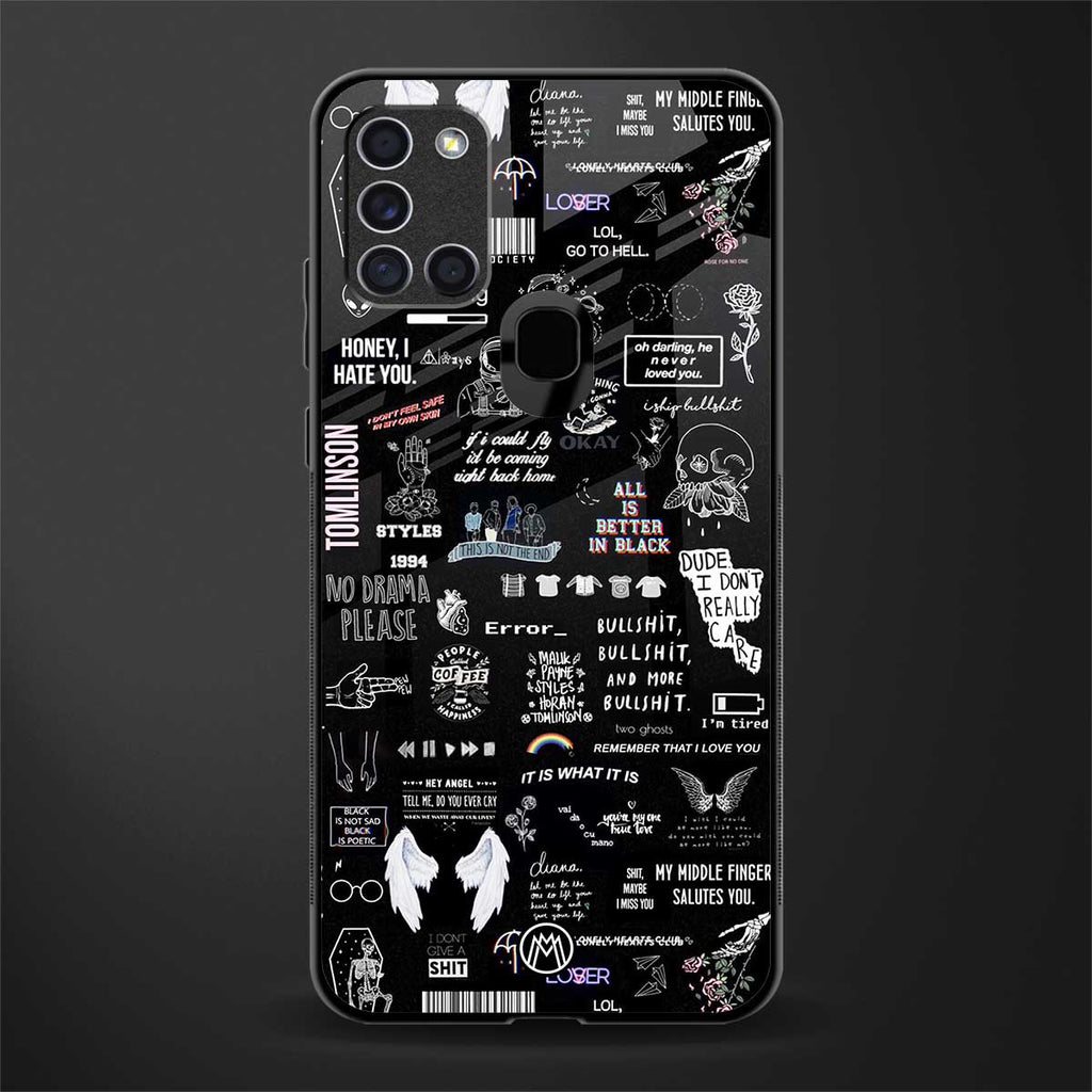 all is better in black glass case for samsung galaxy a21s image