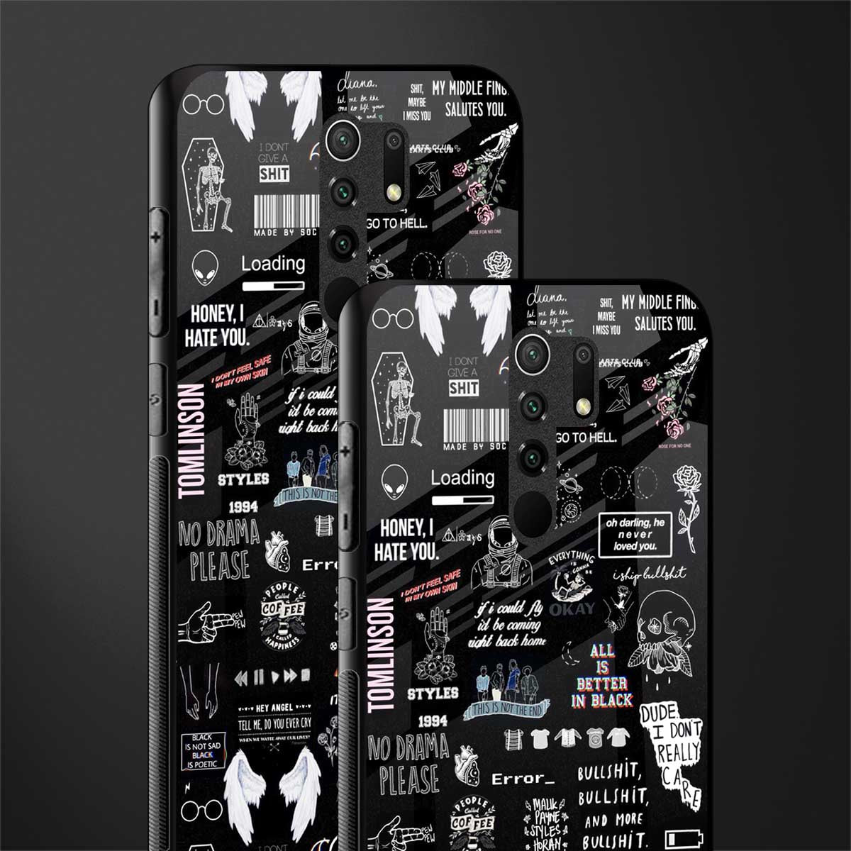 all is better in black glass case for poco m2 reloaded image-2
