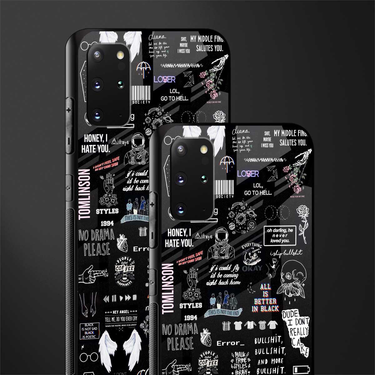 all is better in black glass case for samsung galaxy s20 plus image-2