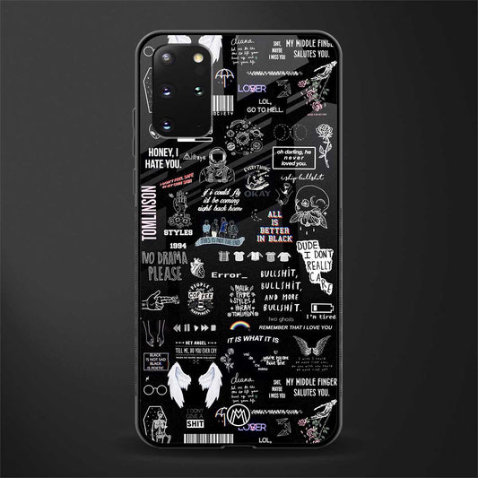 all is better in black glass case for samsung galaxy s20 plus image