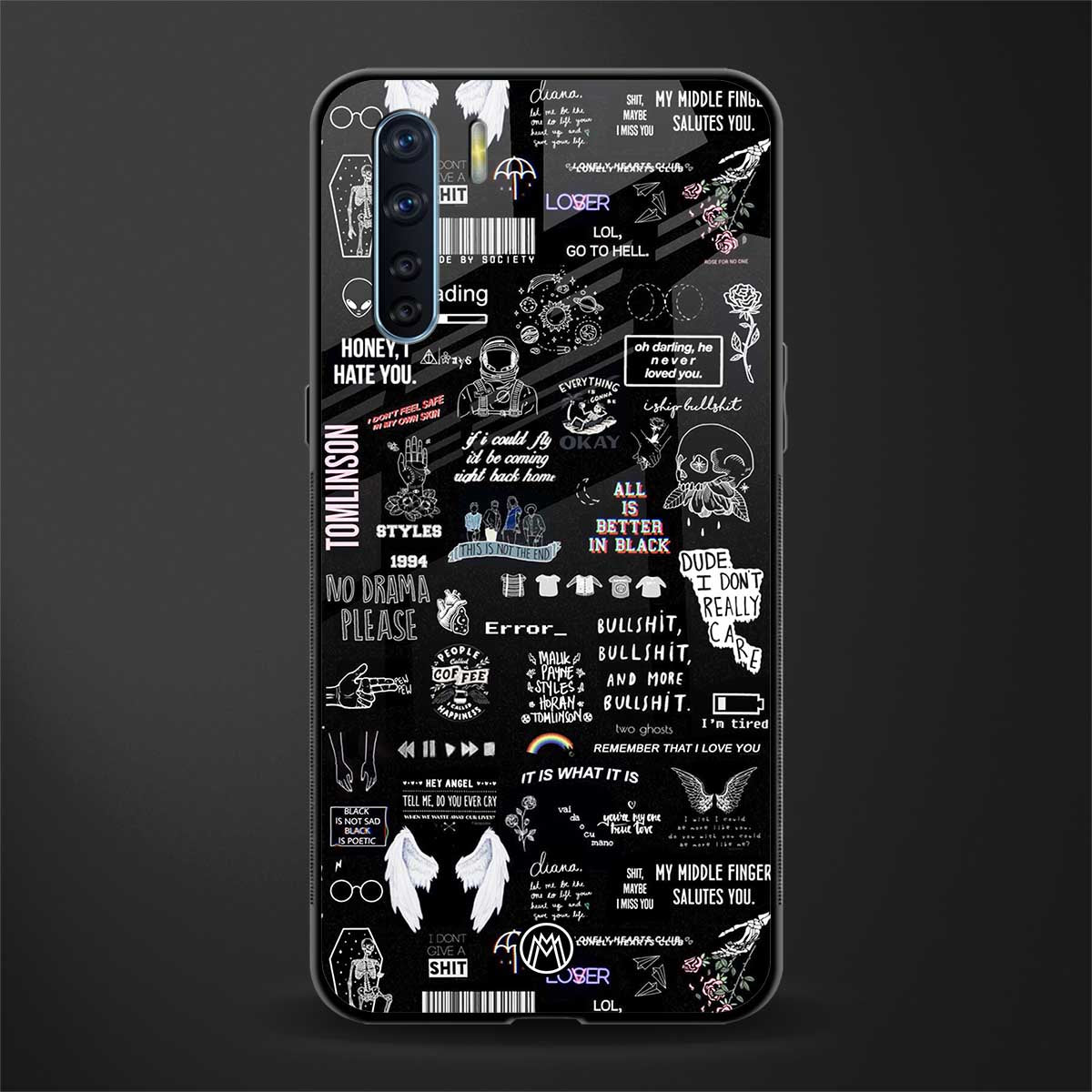 all is better in black glass case for oppo f15 image