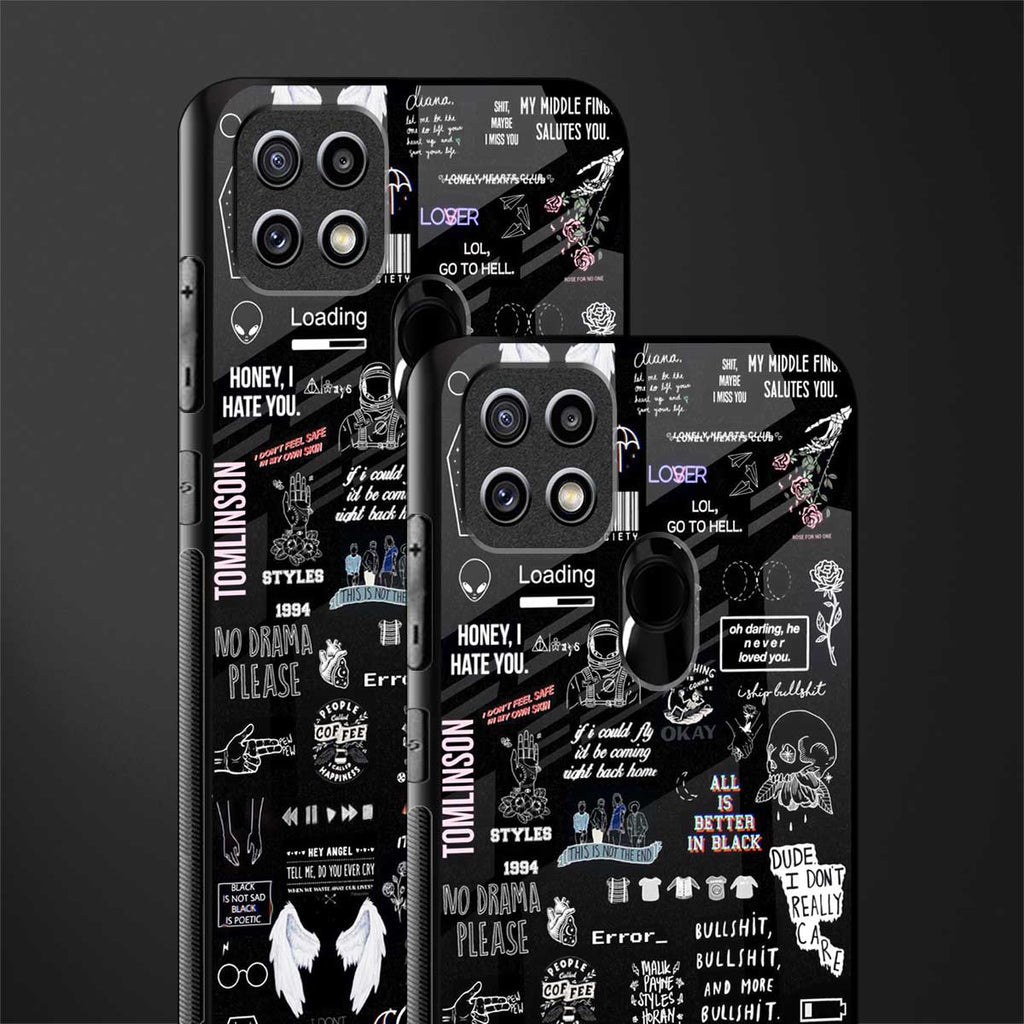 all is better in black glass case for oppo a15s image-2