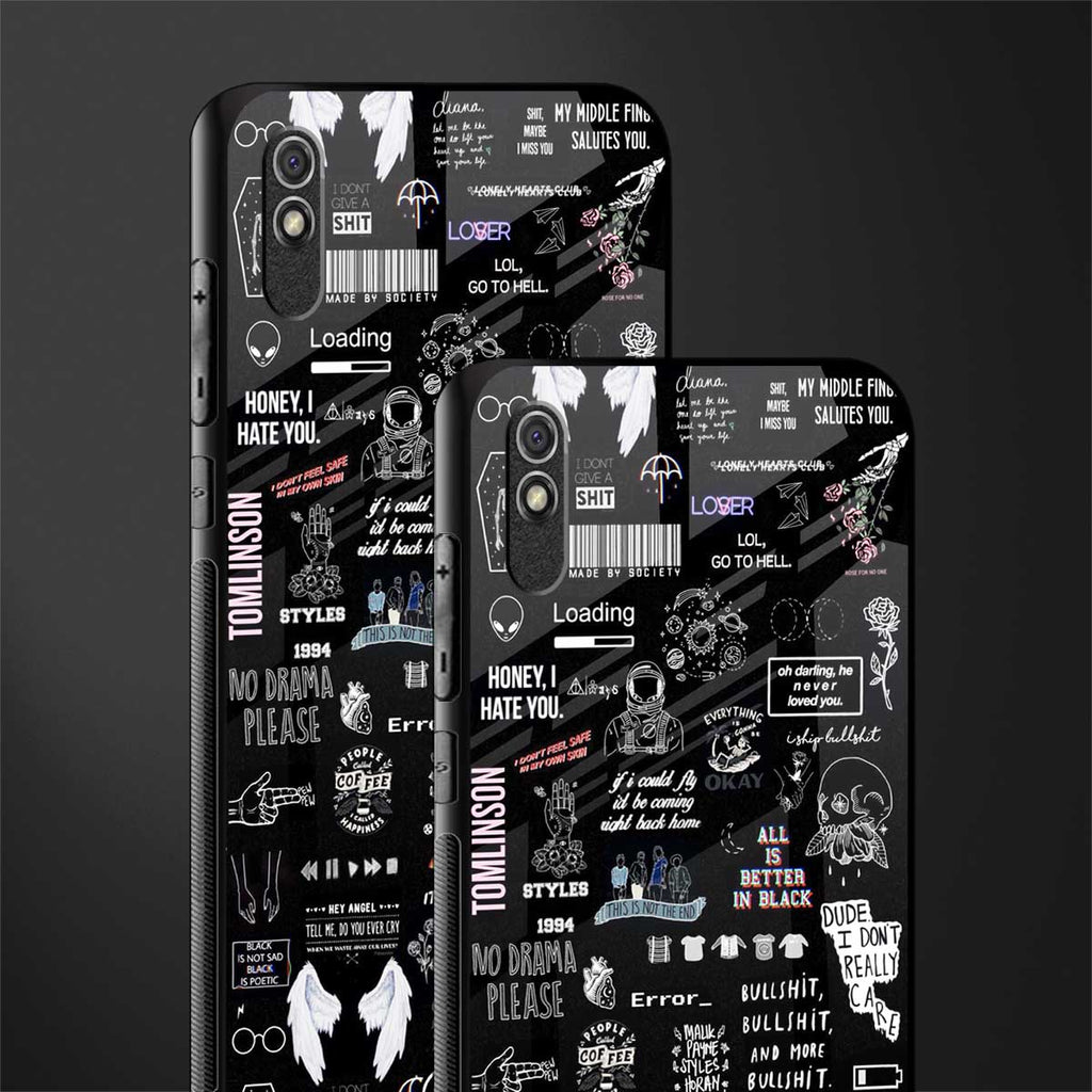 all is better in black glass case for redmi 9i image-2