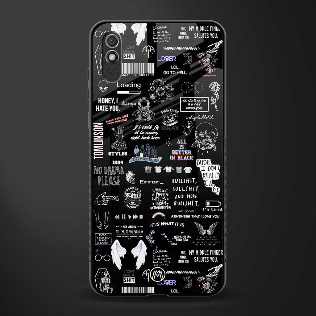 all is better in black glass case for redmi 9i image