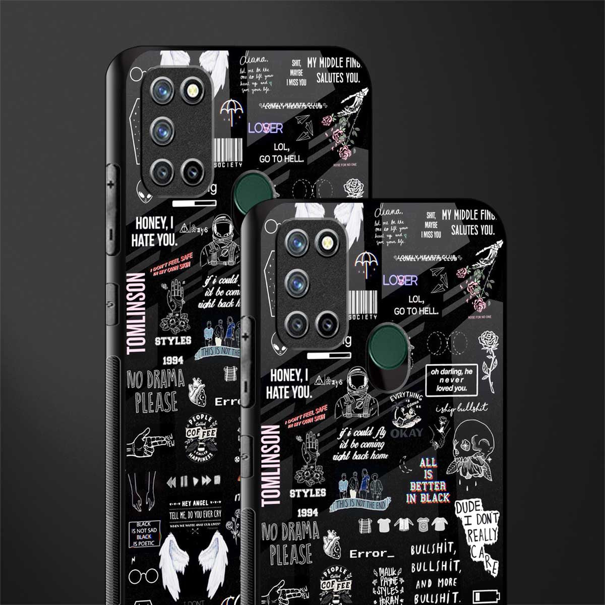 all is better in black glass case for realme 7i image-2