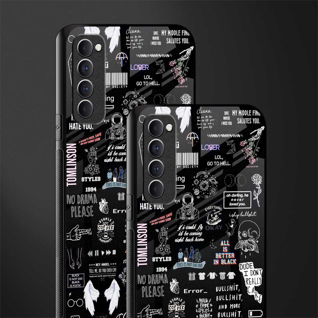 all is better in black glass case for oppo reno 4 pro image-2