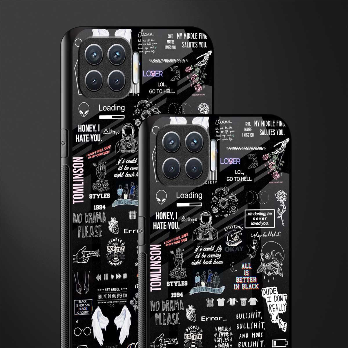 all is better in black glass case for oppo f17 pro image-2