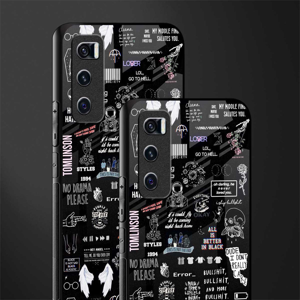 all is better in black glass case for vivo v20 se image-2