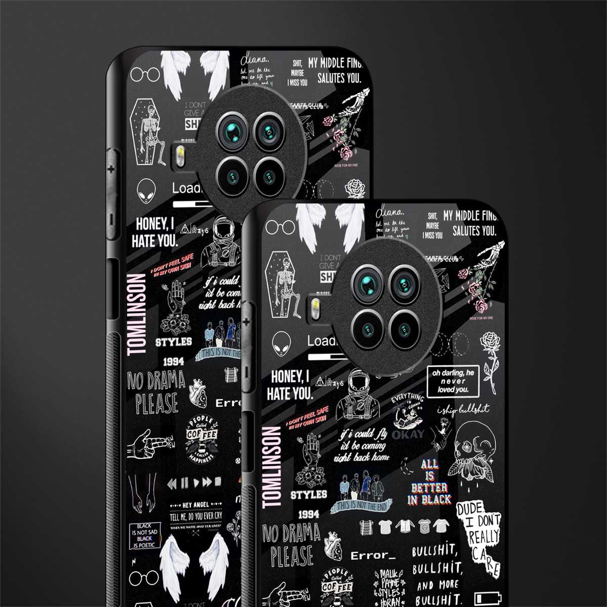 all is better in black glass case for mi 10i image-2