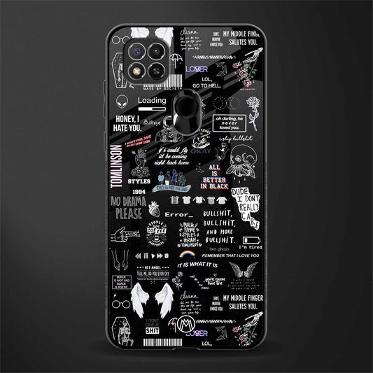 all is better in black glass case for redmi 9c image