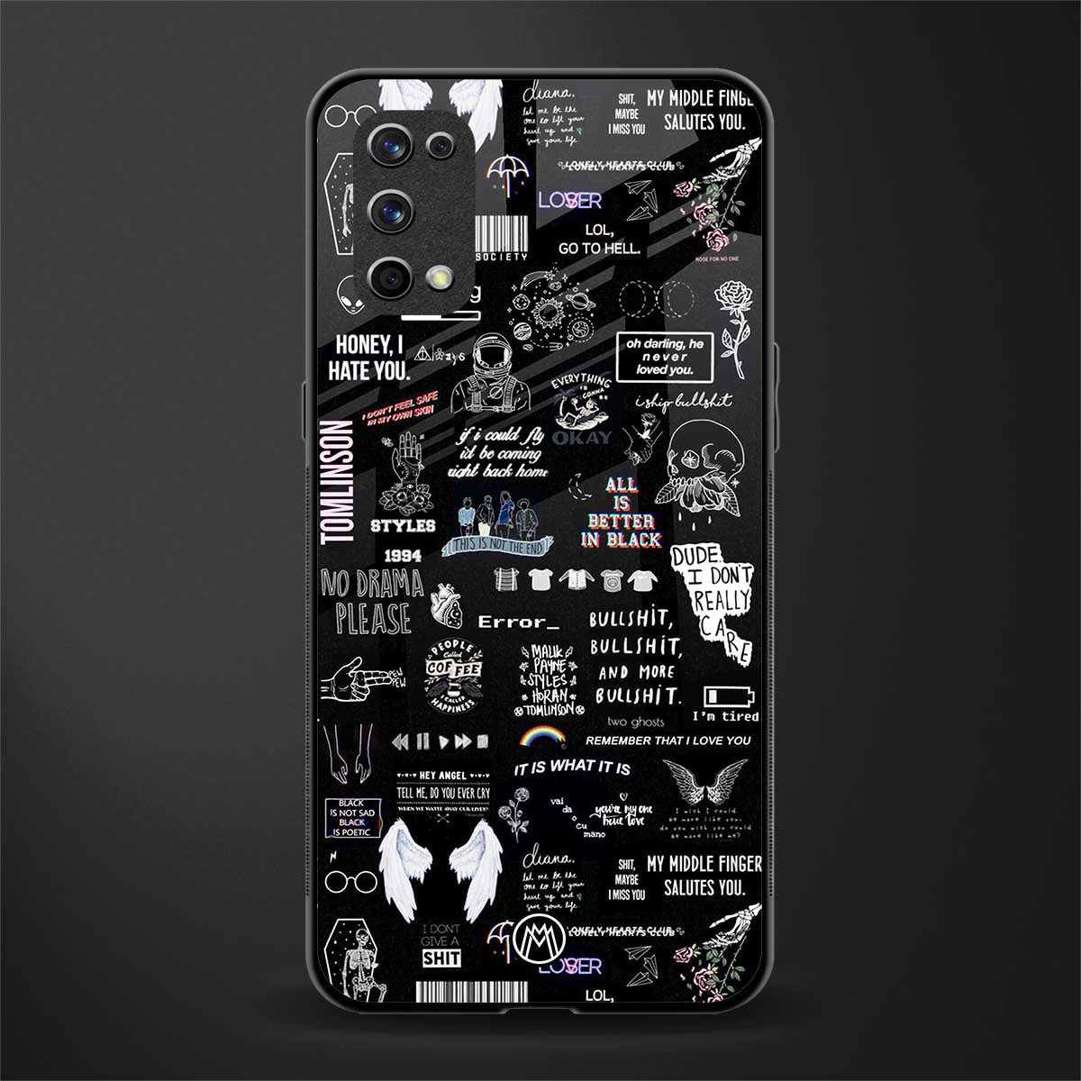all is better in black glass case for realme x7 pro image
