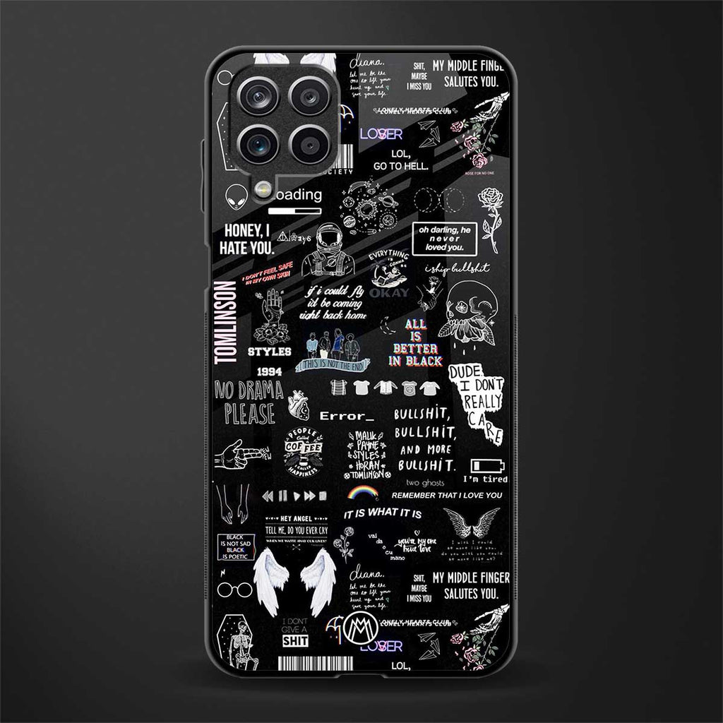 all is better in black glass case for samsung galaxy f12 image