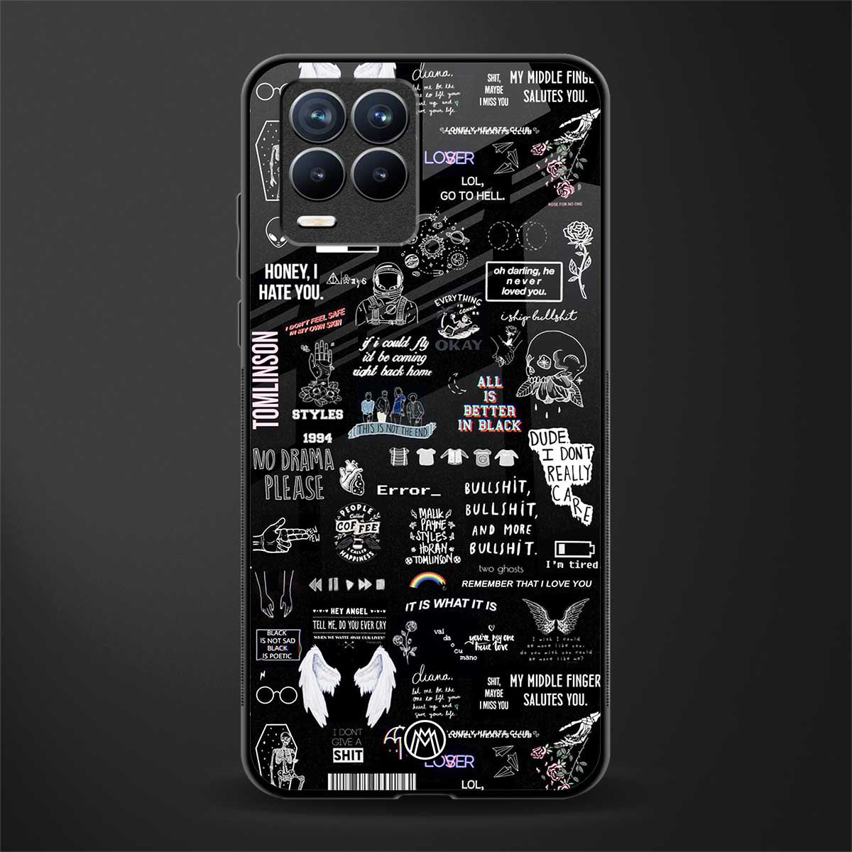 all is better in black glass case for realme 8 pro image