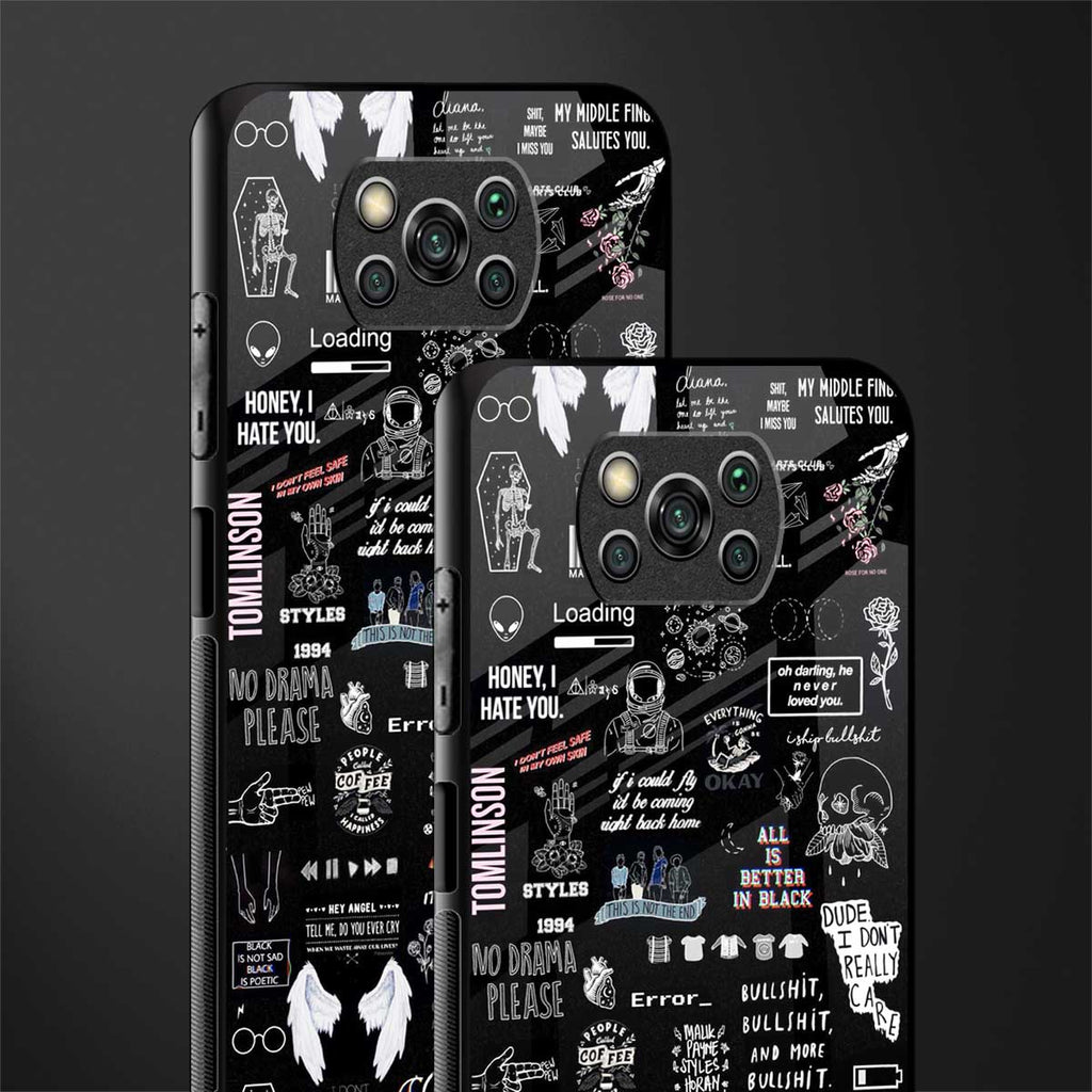 all is better in black glass case for poco x3 pro image-2