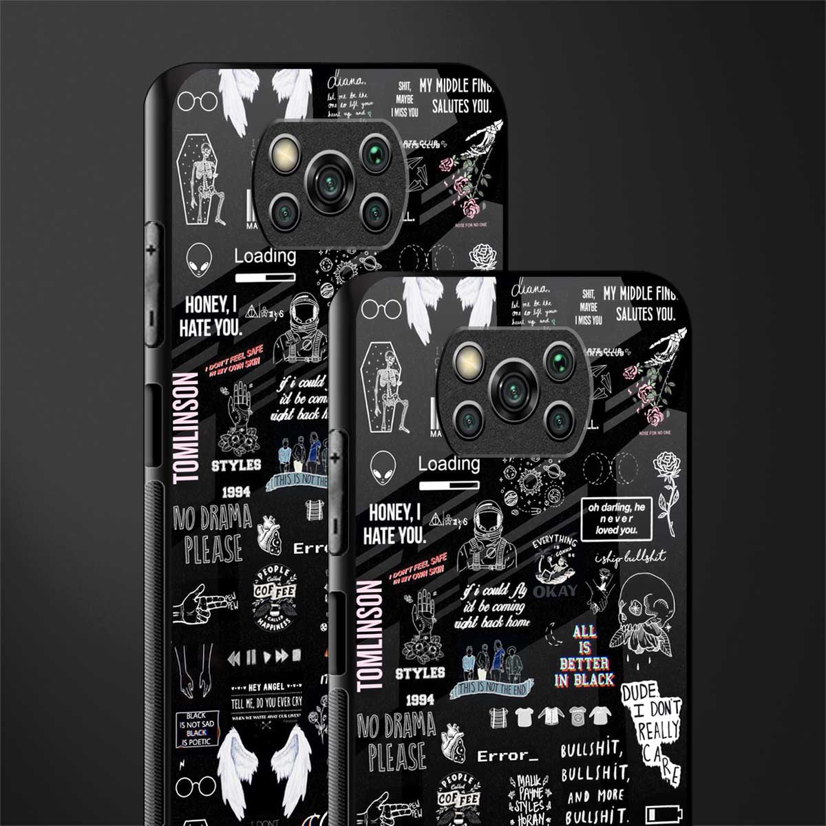 all is better in black glass case for poco x3 pro image-2