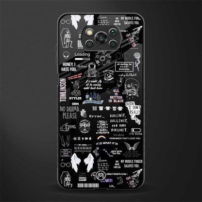 all is better in black glass case for poco x3 pro image