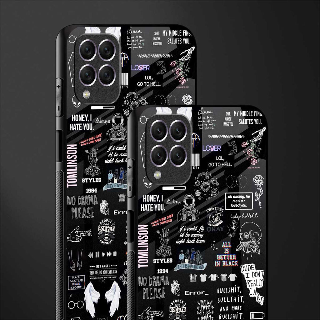 all is better in black glass case for samsung galaxy f62 image-2