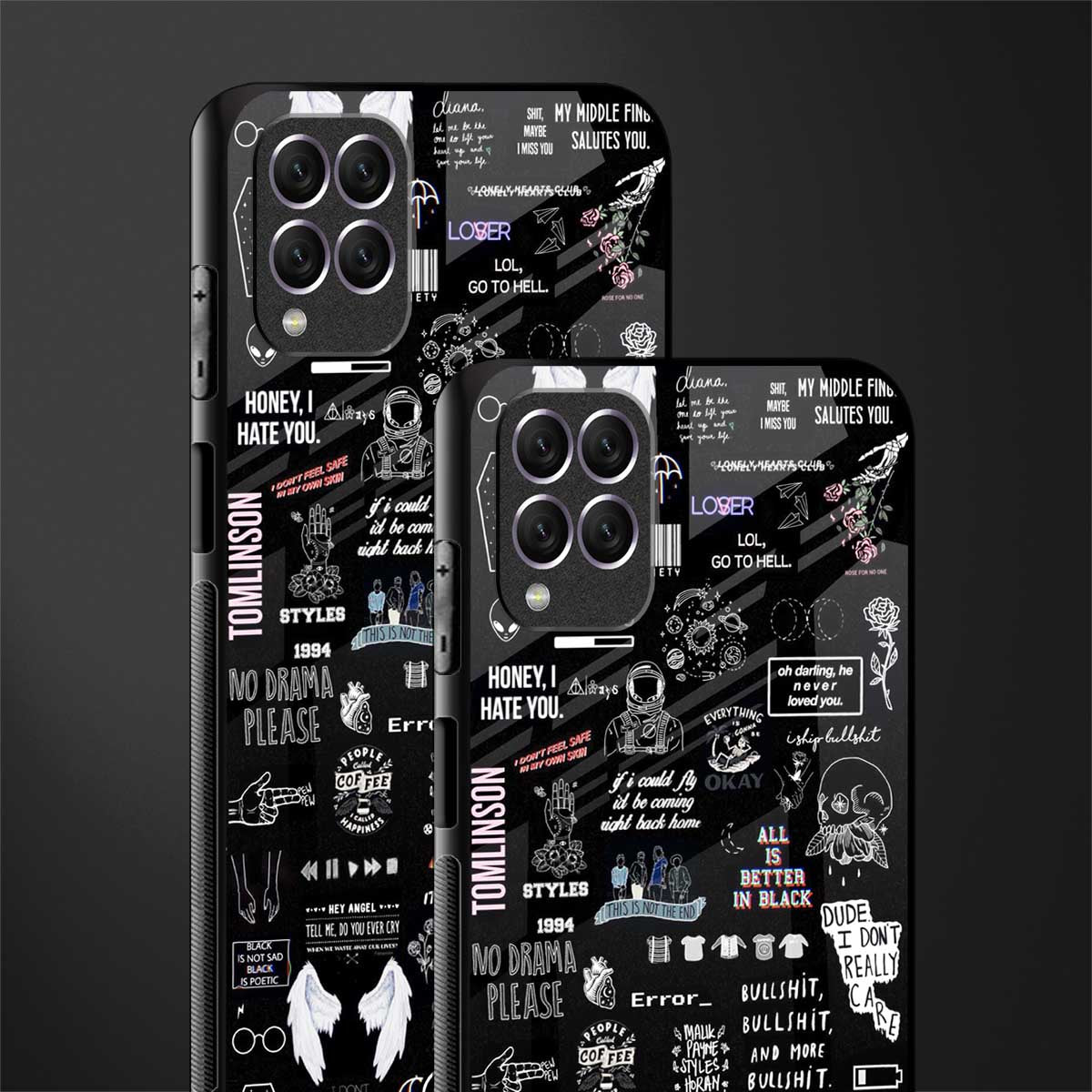 all is better in black glass case for samsung galaxy f62 image-2