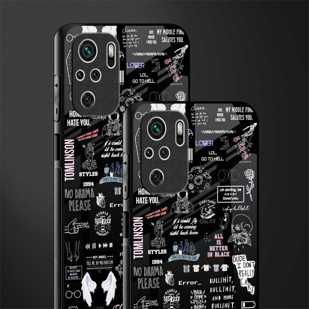 all is better in black glass case for redmi note 10s image-2