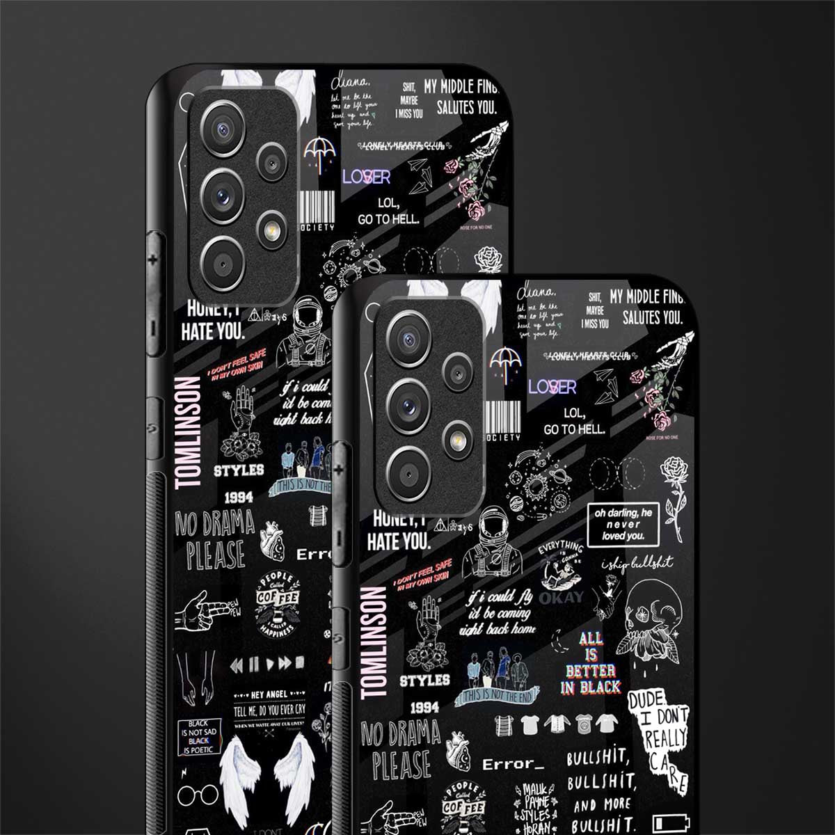 all is better in black glass case for samsung galaxy a72 image-2