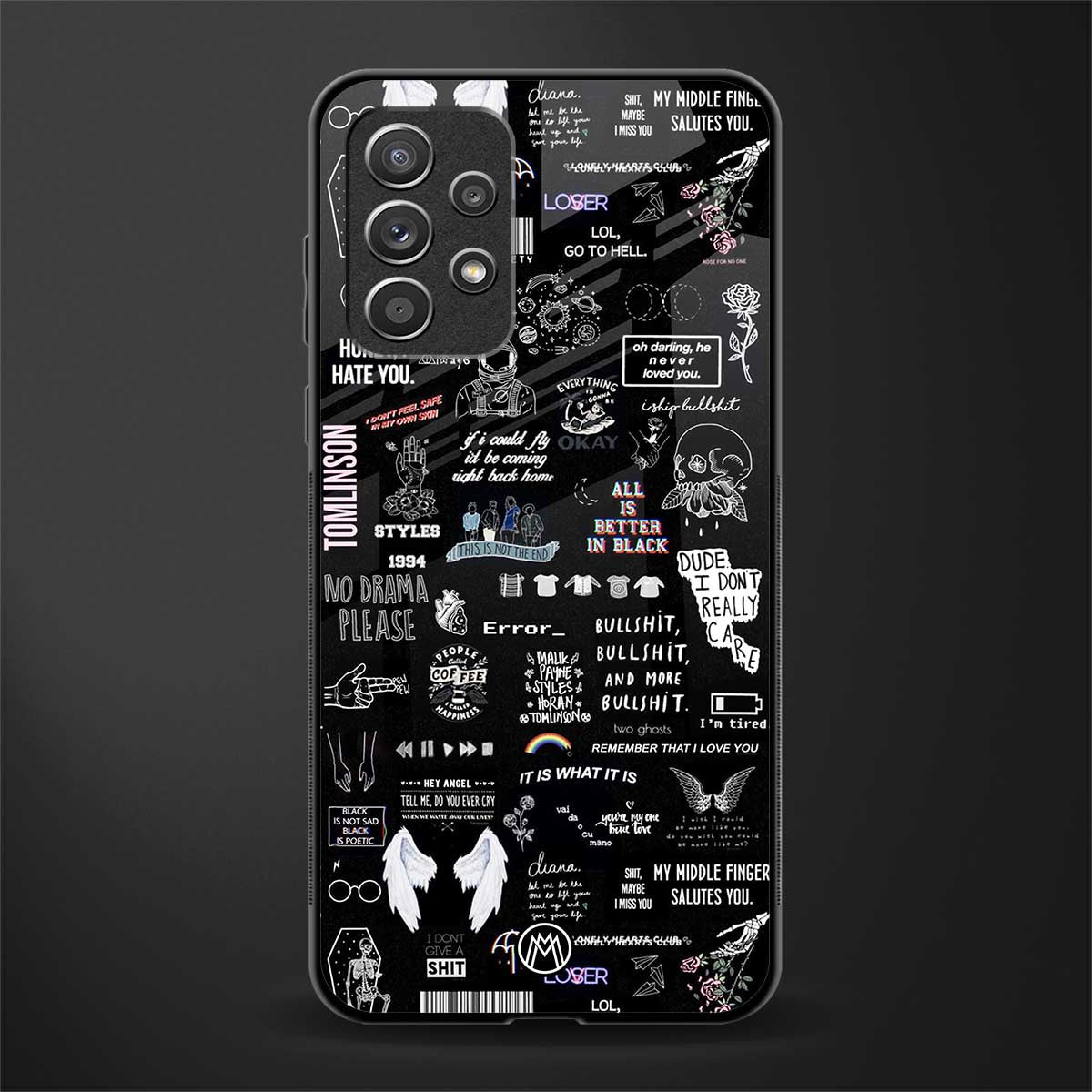all is better in black glass case for samsung galaxy a72 image
