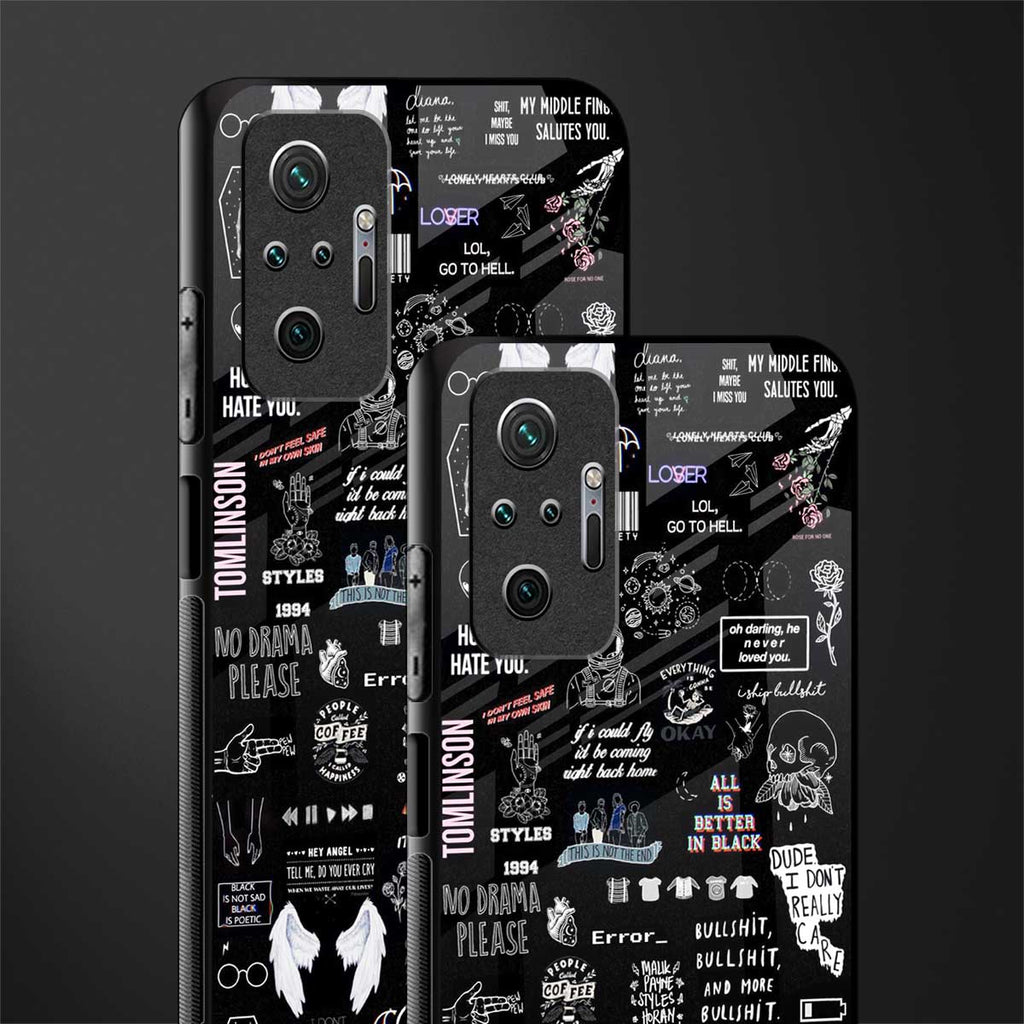 all is better in black glass case for redmi note 10 pro max image-2