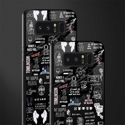 all is better in black glass case for samsung galaxy note 8 image-2