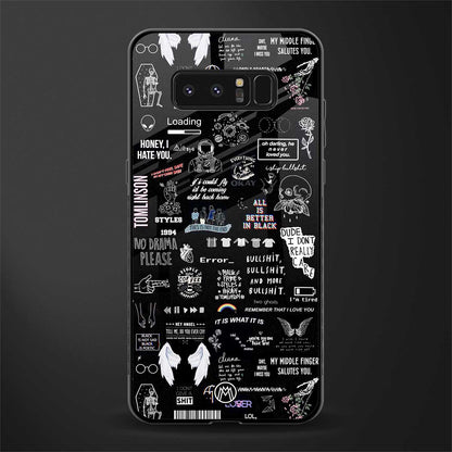 all is better in black glass case for samsung galaxy note 8 image