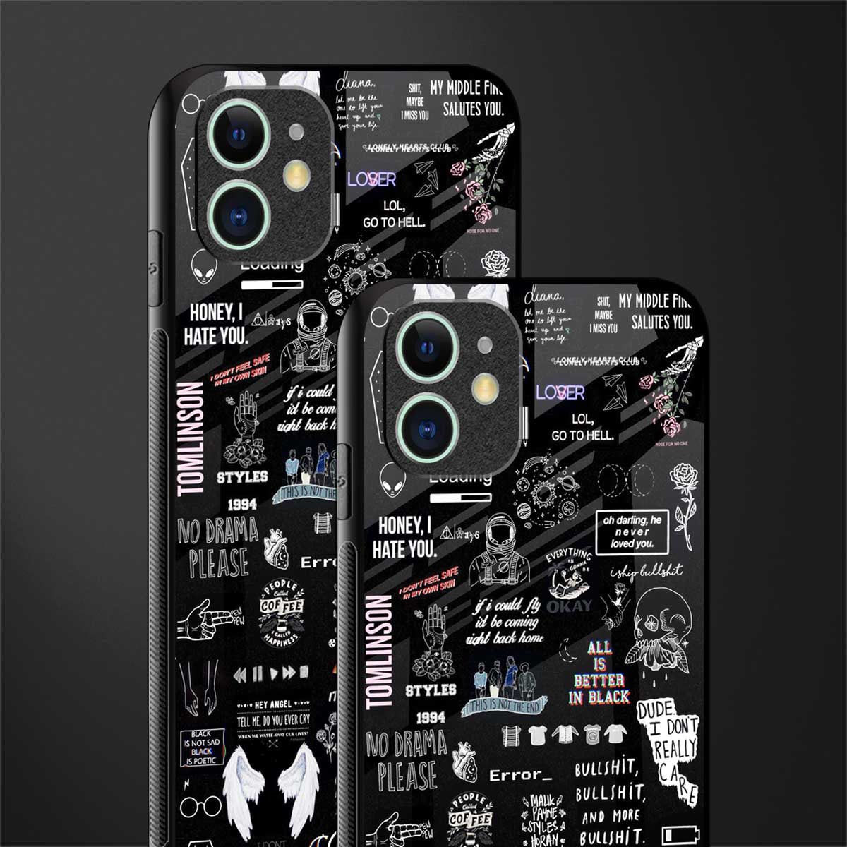 all is better in black glass case for iphone 11 image-2