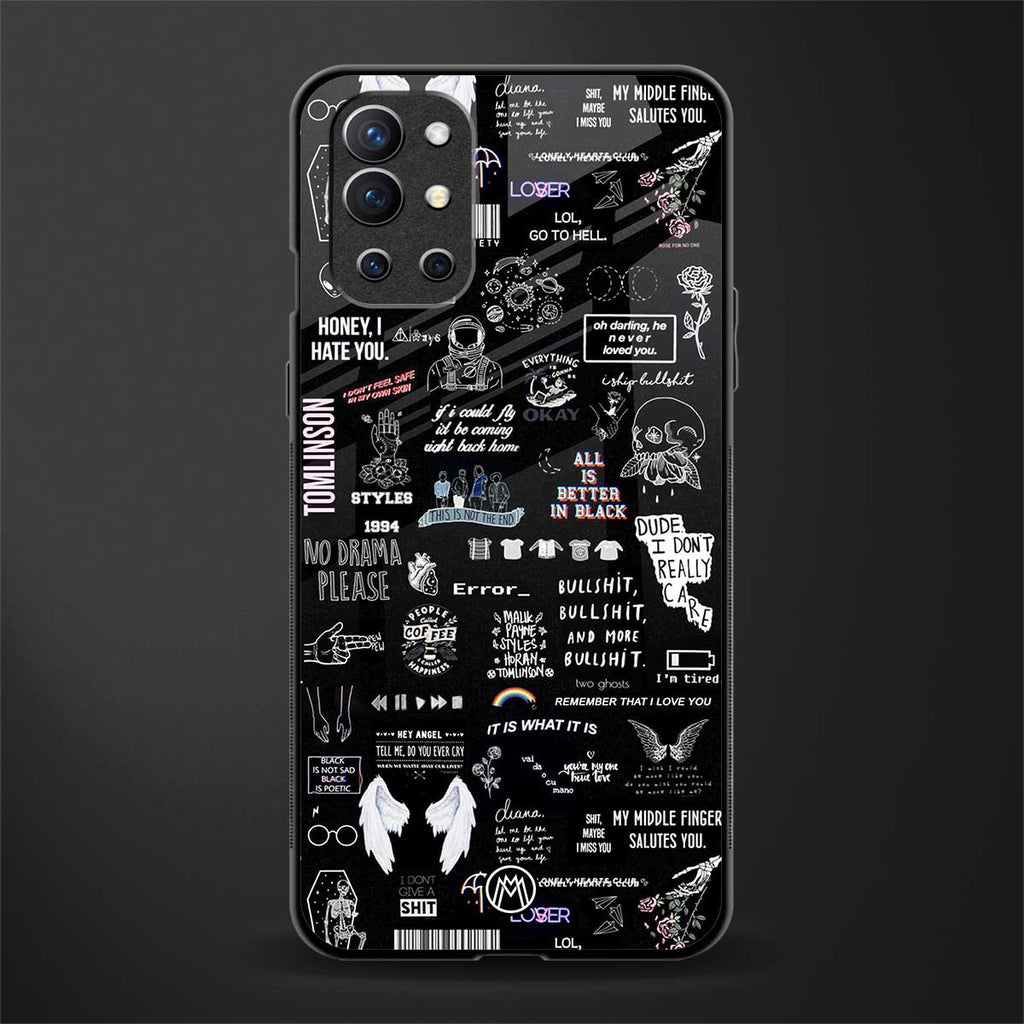 all is better in black glass case for oneplus 9r image