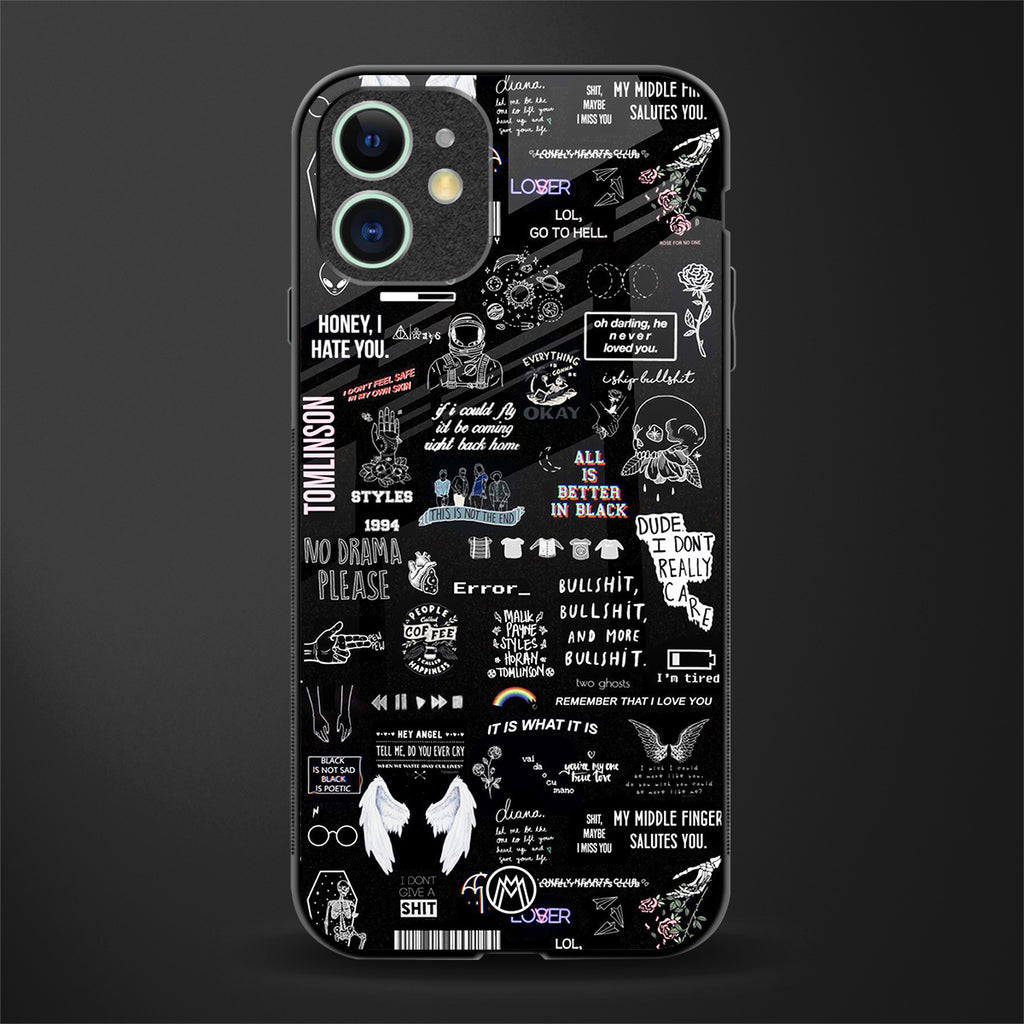 all is better in black glass case for iphone 12 mini image