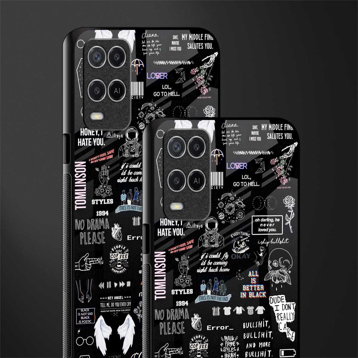 all is better in black glass case for oppo a54 image-2