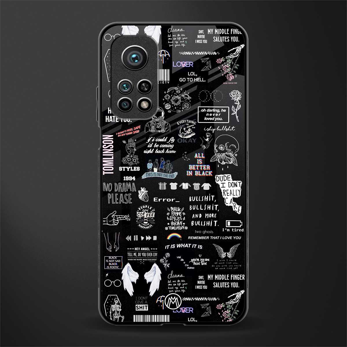 all is better in black glass case for mi 10t pro image