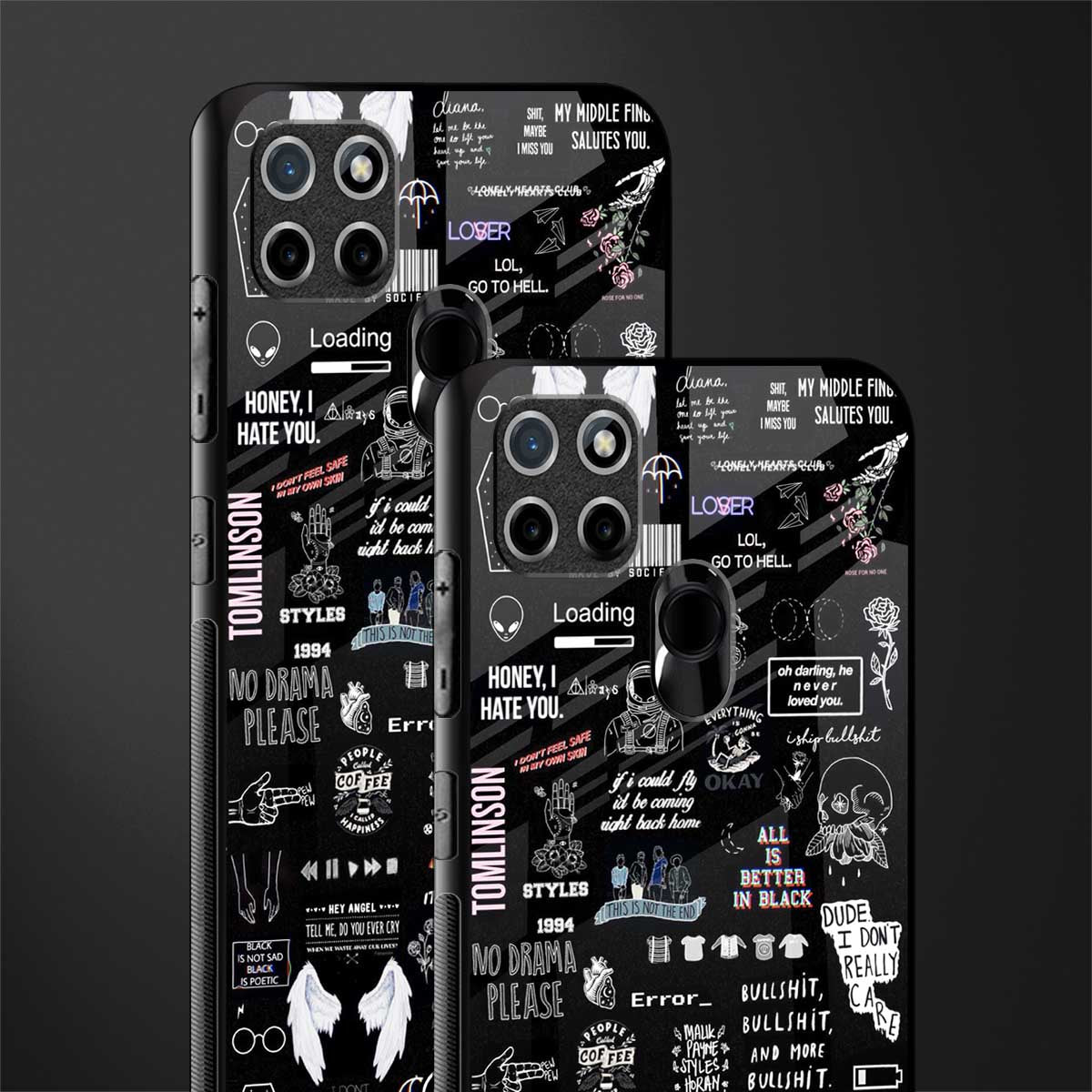 all is better in black glass case for realme c21 image-2