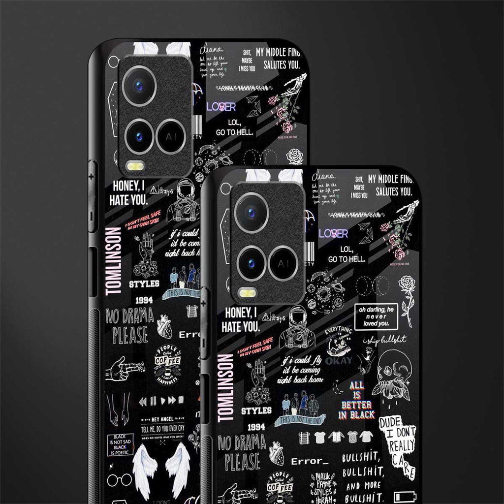 all is better in black glass case for vivo y21t image-2