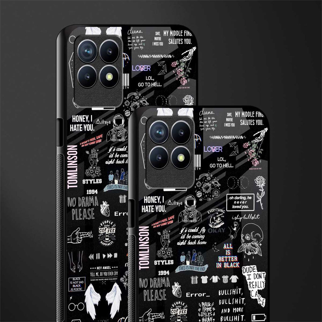 all is better in black glass case for realme 8i image-2