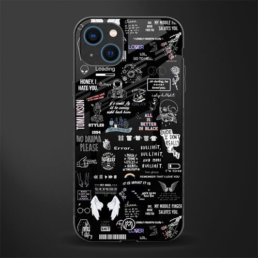 all is better in black glass case for iphone 13 image