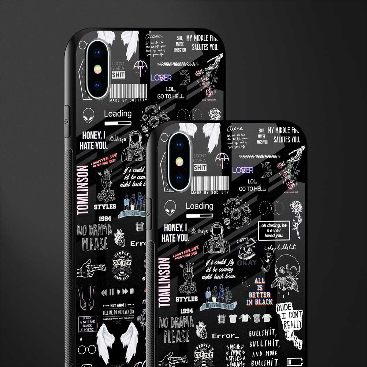 all is better in black glass case for iphone xs max image-2