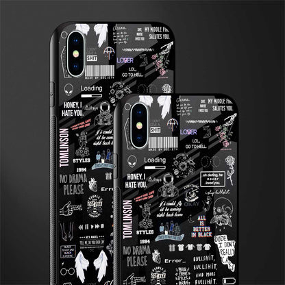 all is better in black glass case for iphone xs max image-2