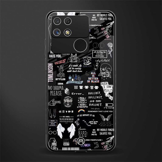 all is better in black back phone cover | glass case for realme narzo 50a