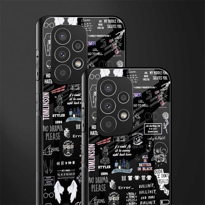 all is better in black back phone cover | glass case for samsung galaxy a23