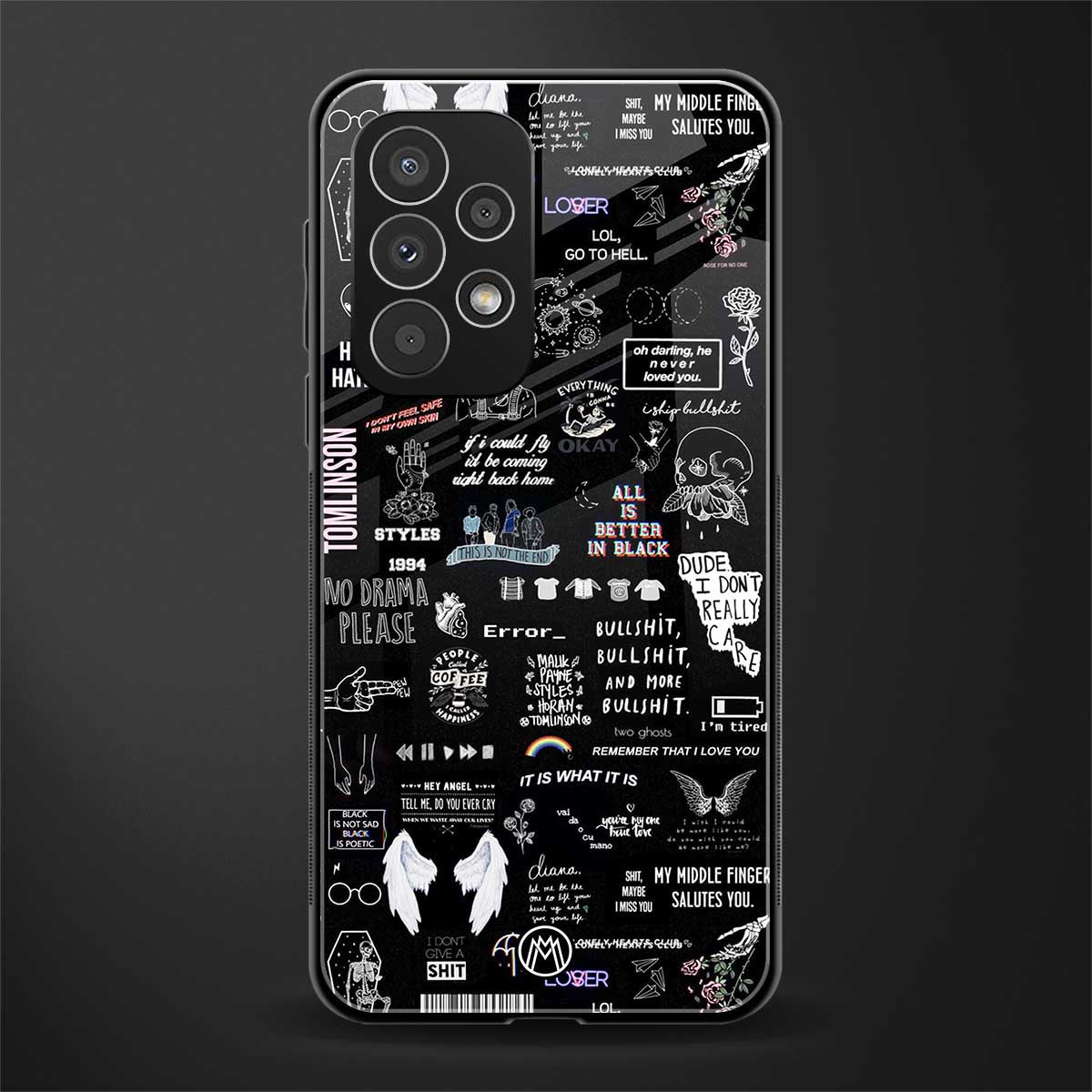 all is better in black back phone cover | glass case for samsung galaxy a23