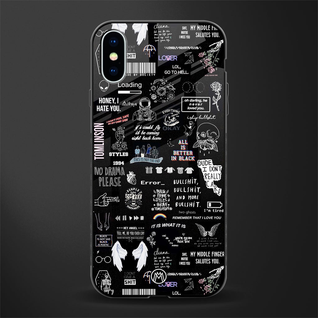 all is better in black glass case for iphone xs image